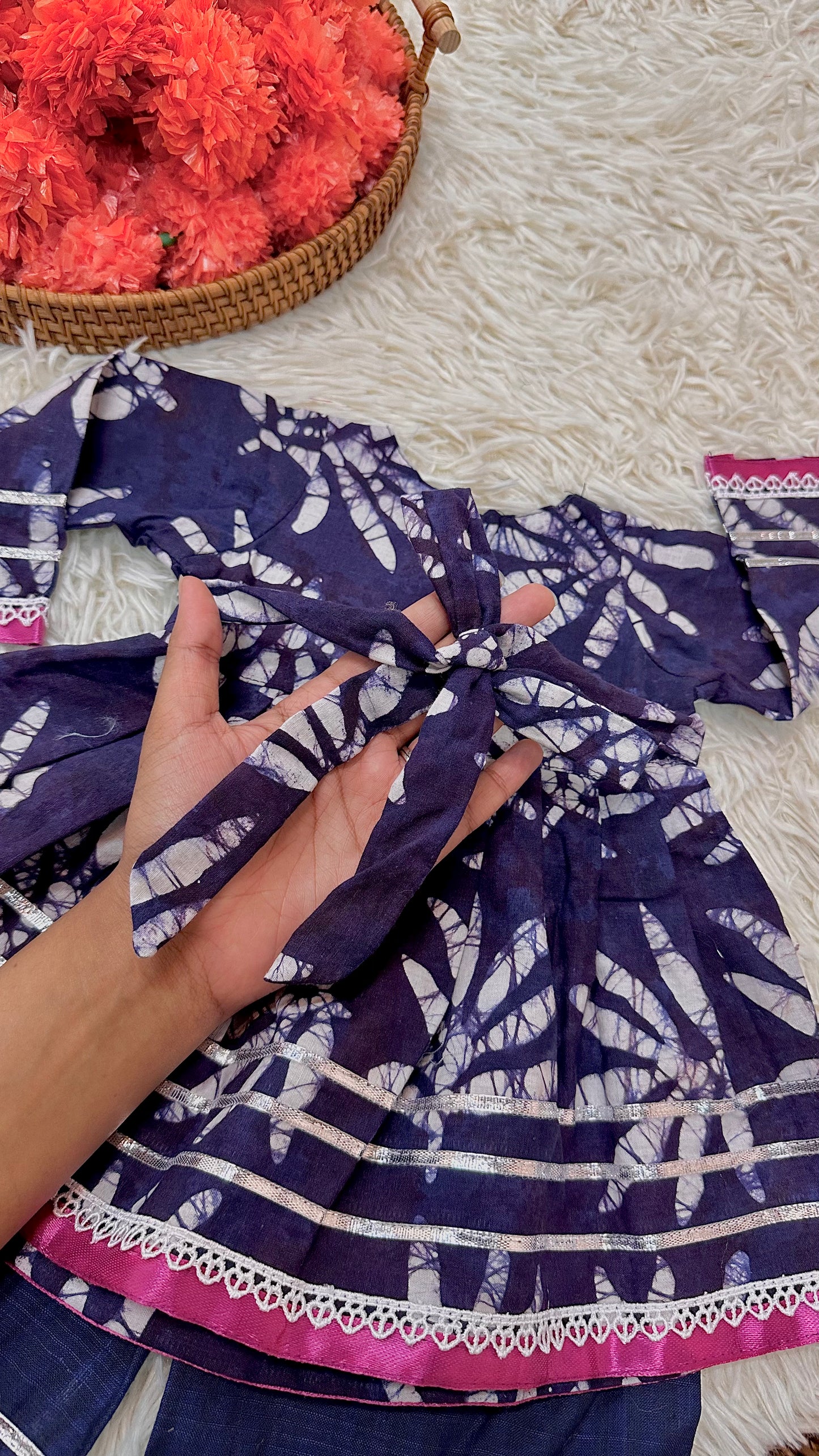 Blue premium cotton palazzo