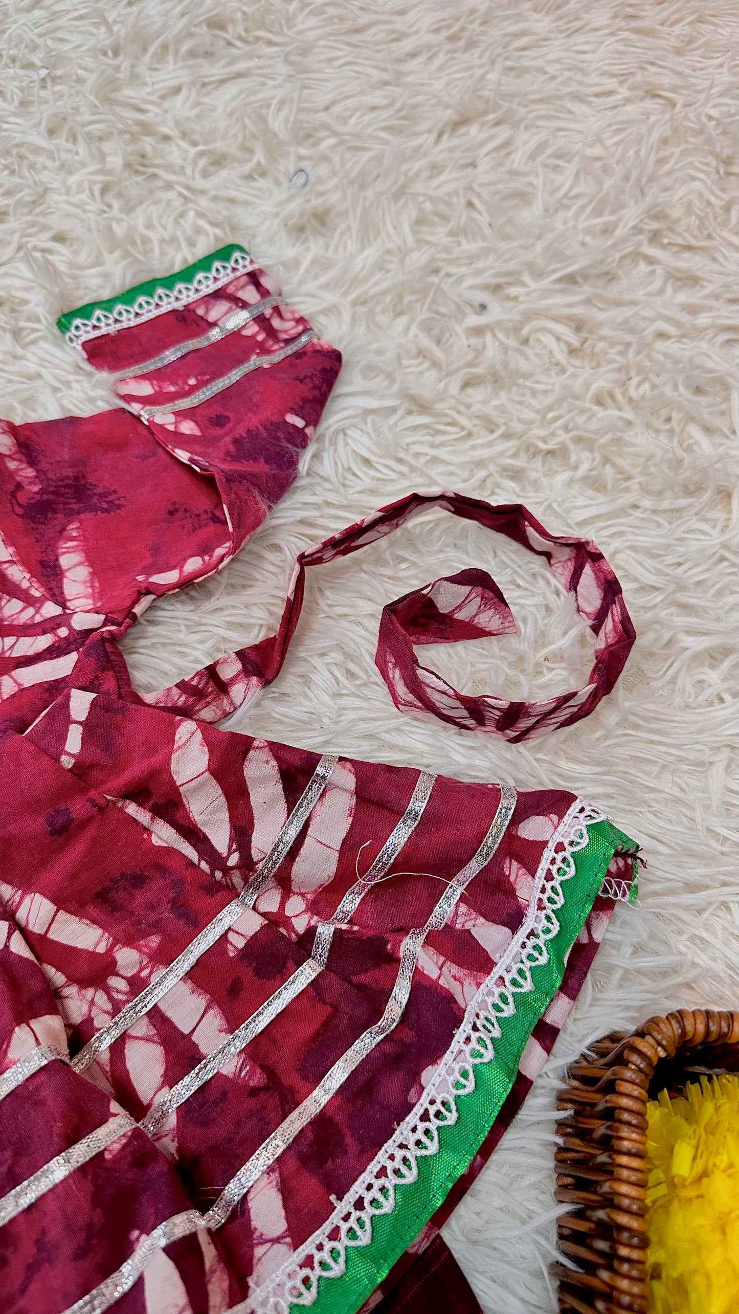 Red premium cotton palazzo