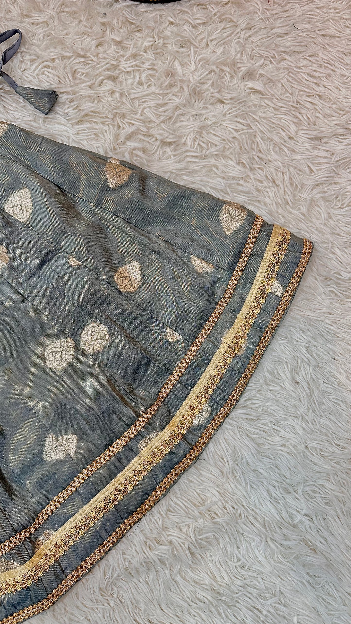Grey banaras lehenga