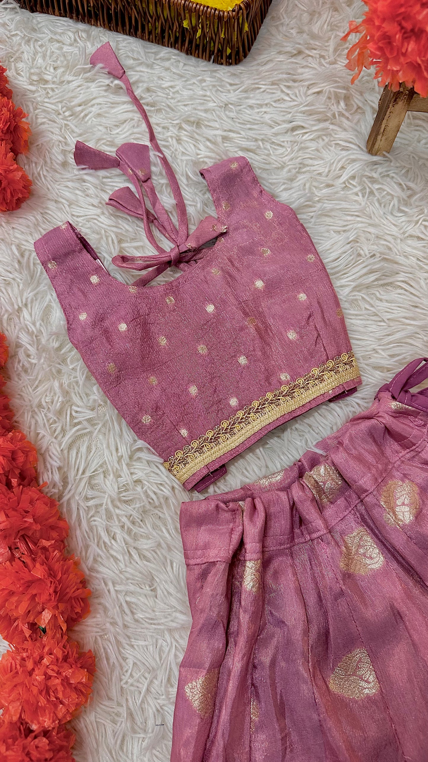 Pink banaras lehenga