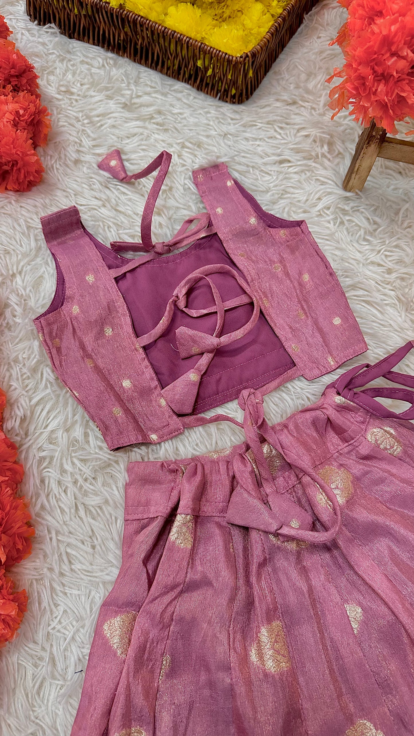 Pink banaras lehenga