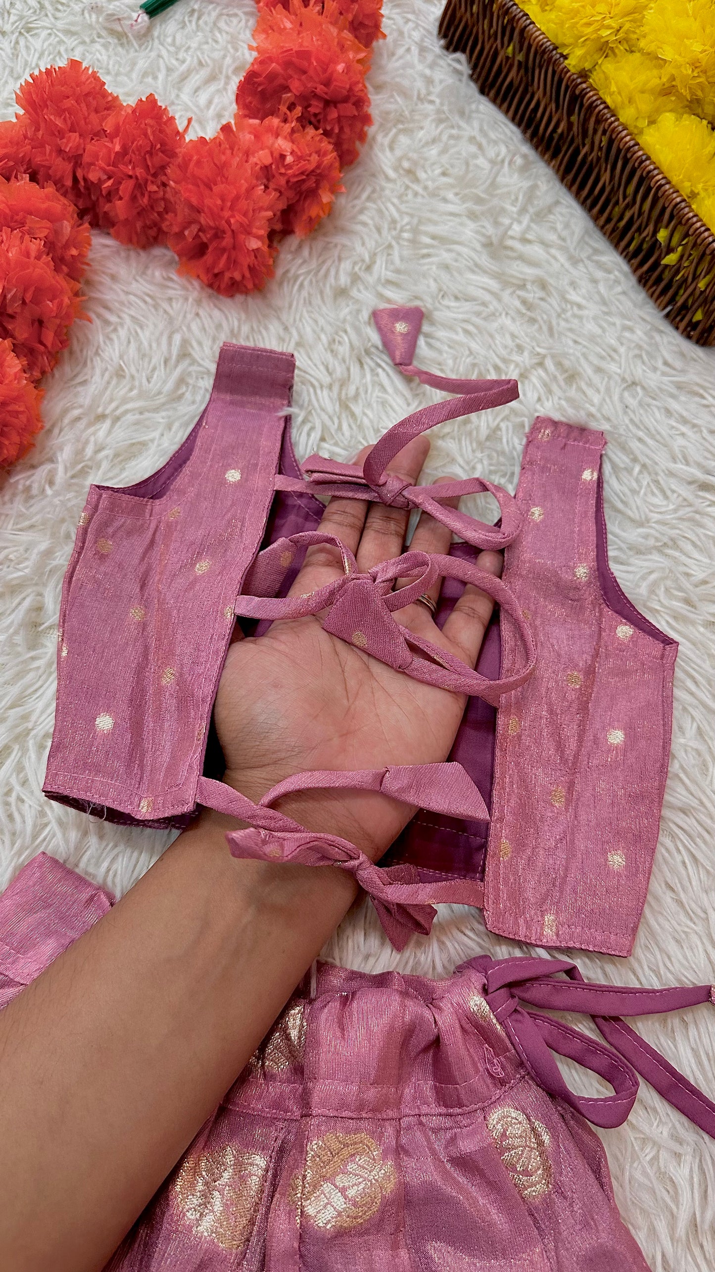 Pink banaras lehenga