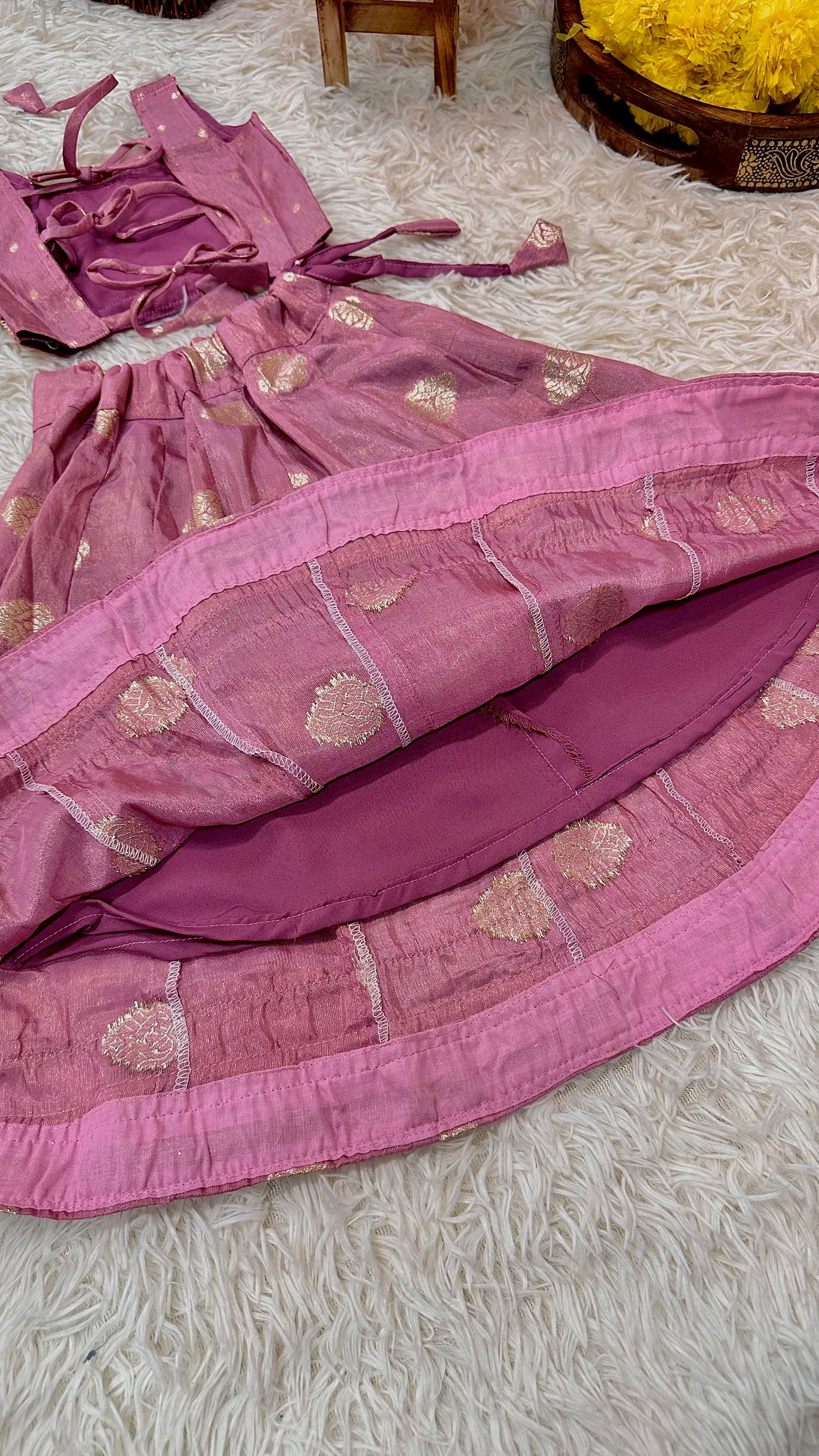 Pink banaras lehenga