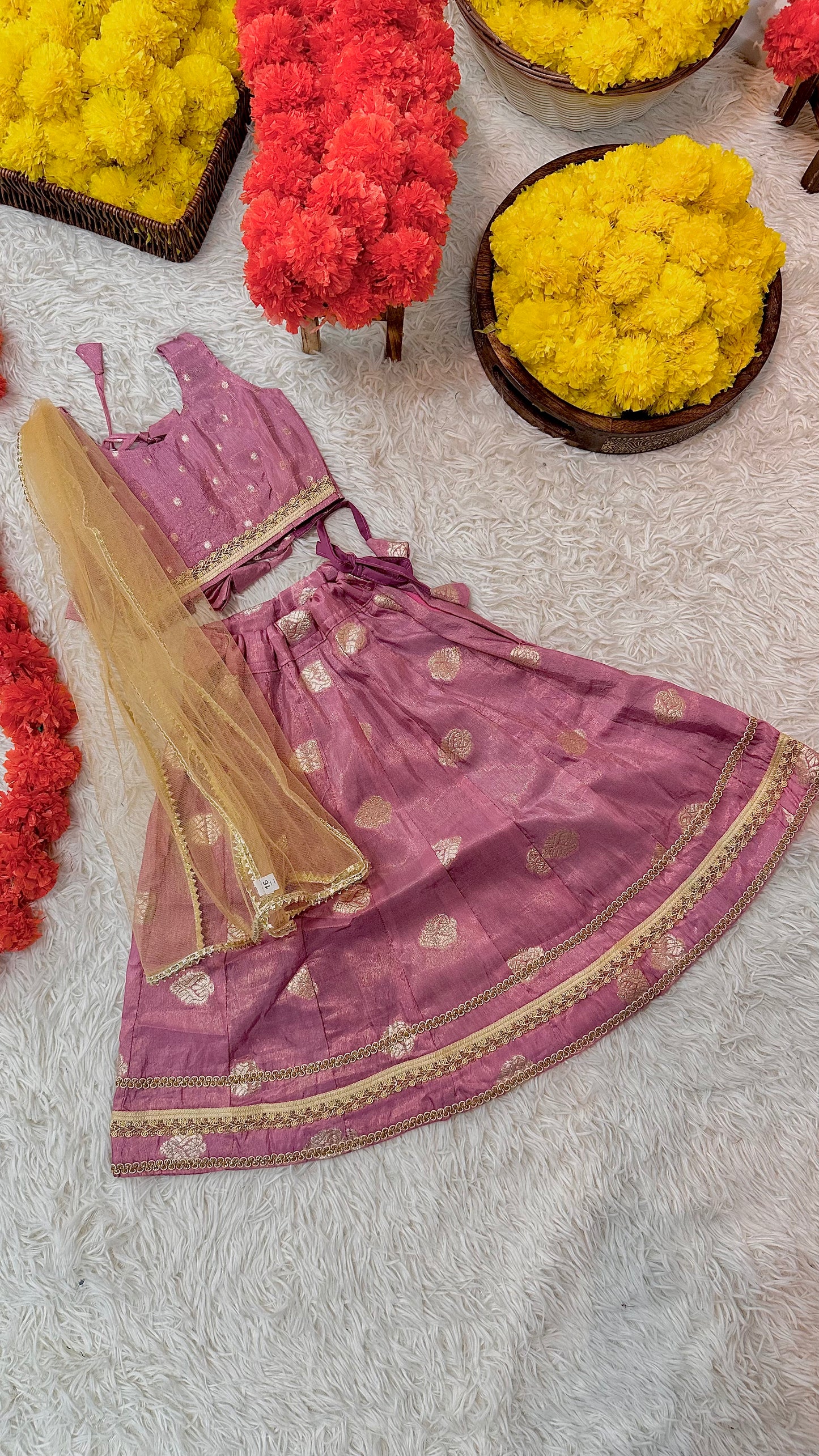 Pink banaras lehenga