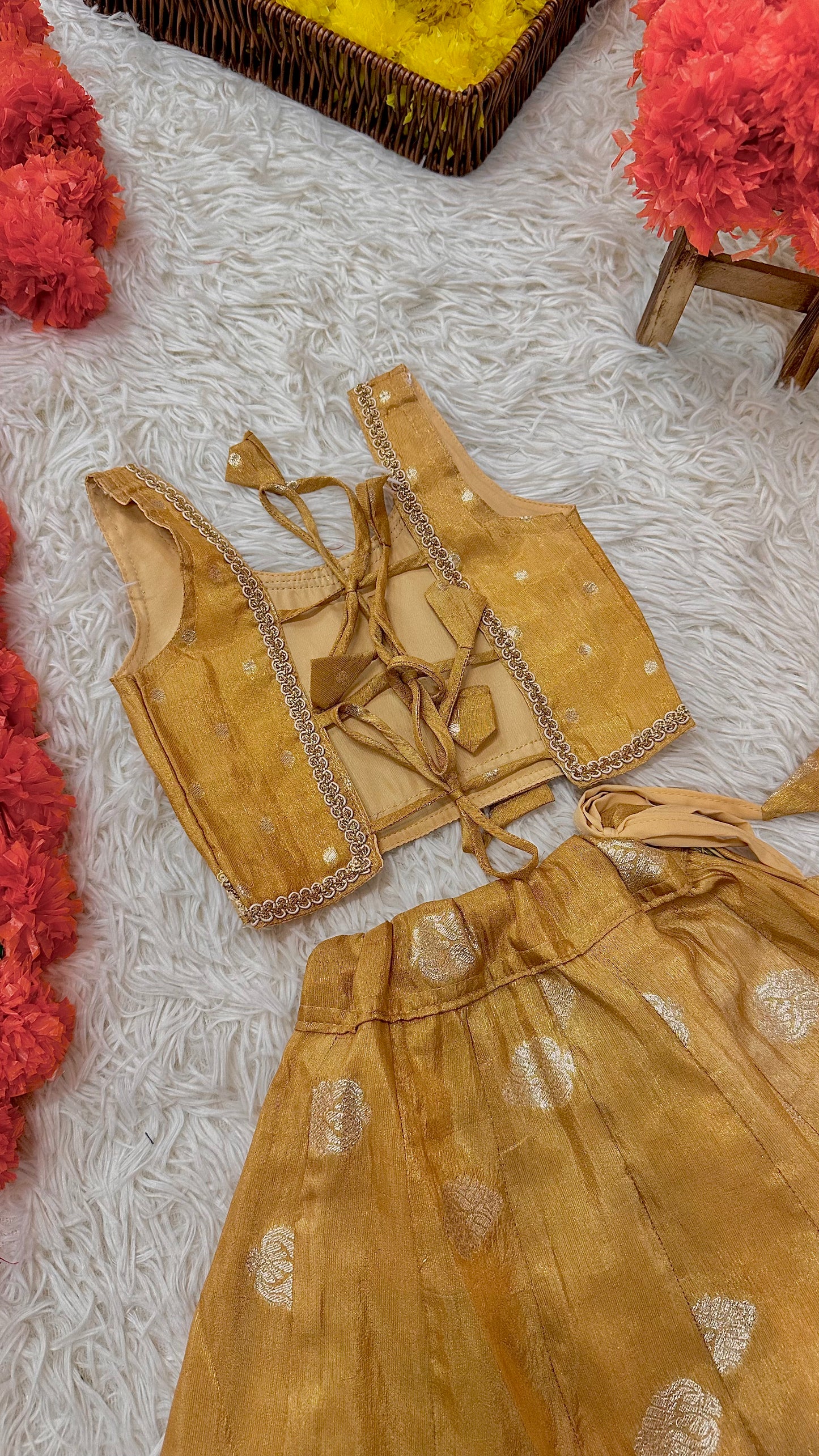 Gold banaras lehenga