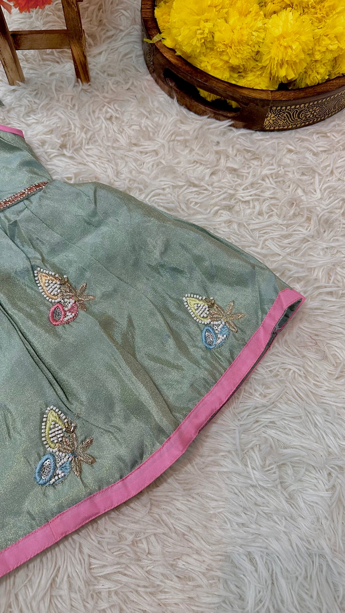 Mint green pastel dress