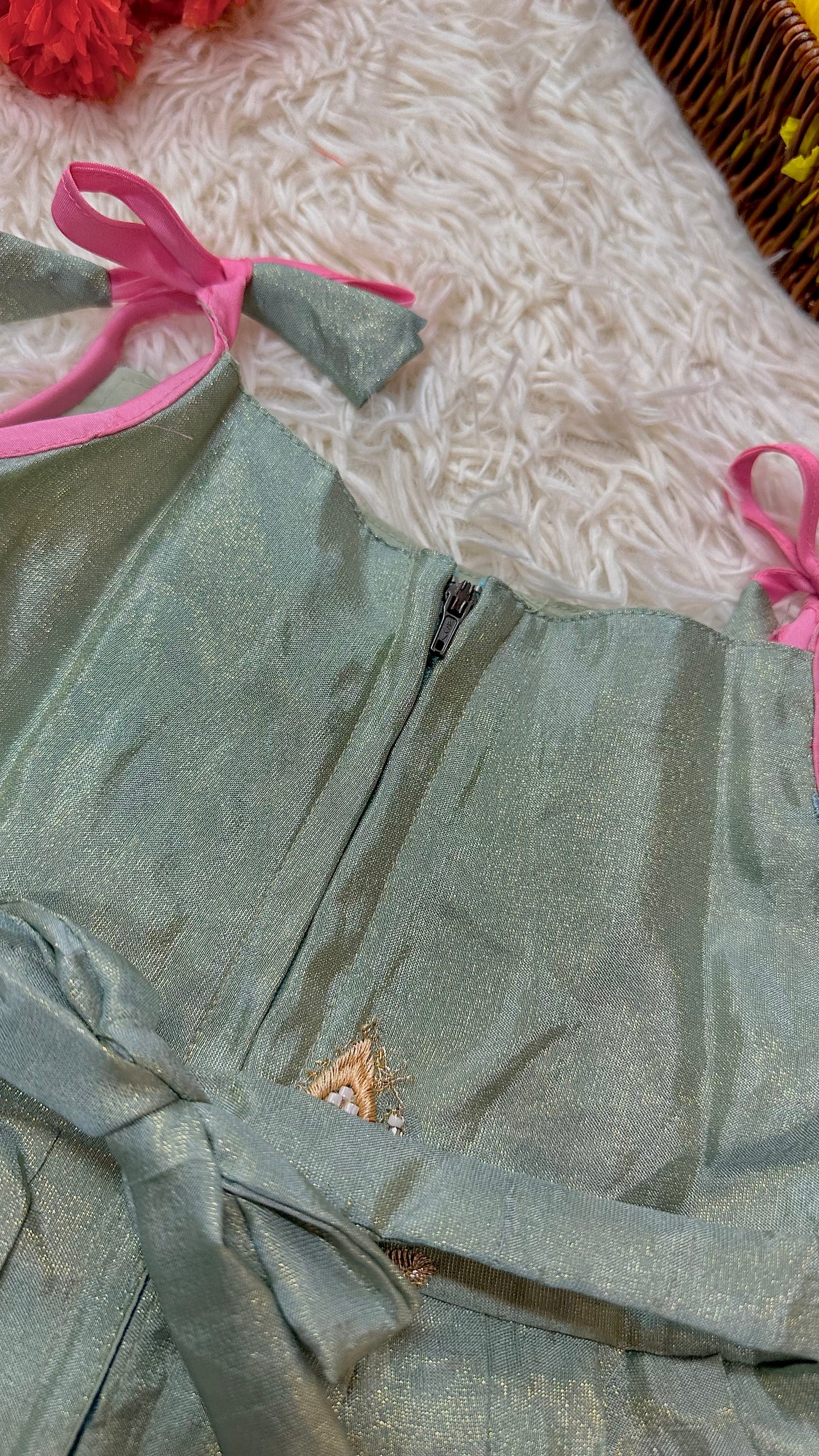 Mint green pastel dress