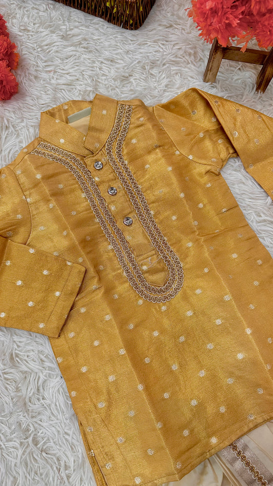 Gold banaras dhoti
