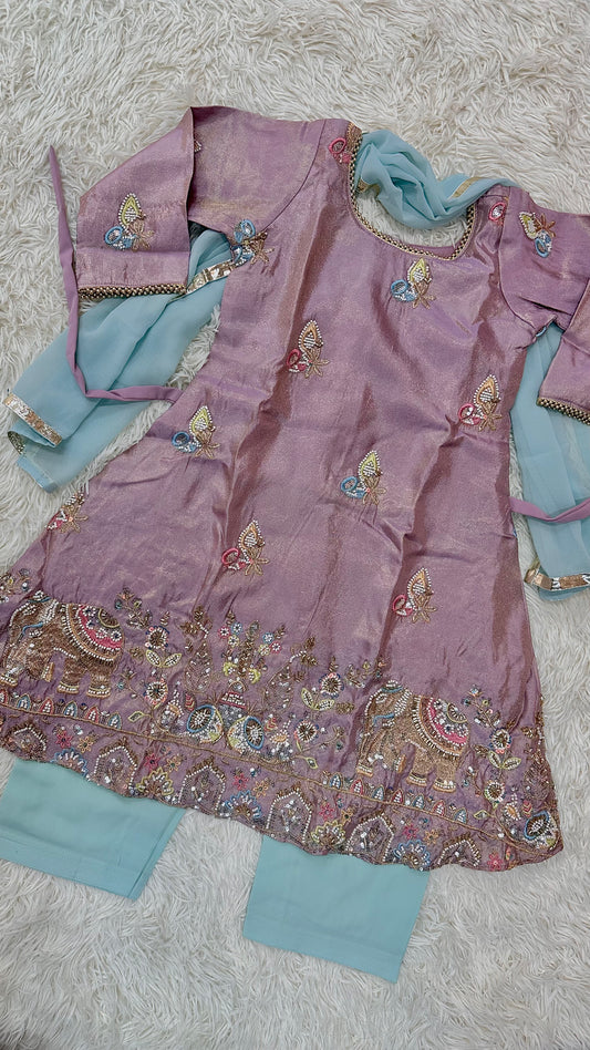 Lilac elephant suit