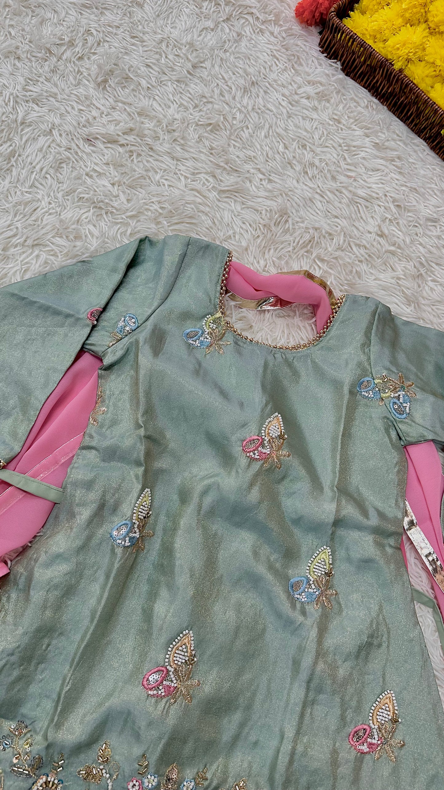 Mint green elephant suit