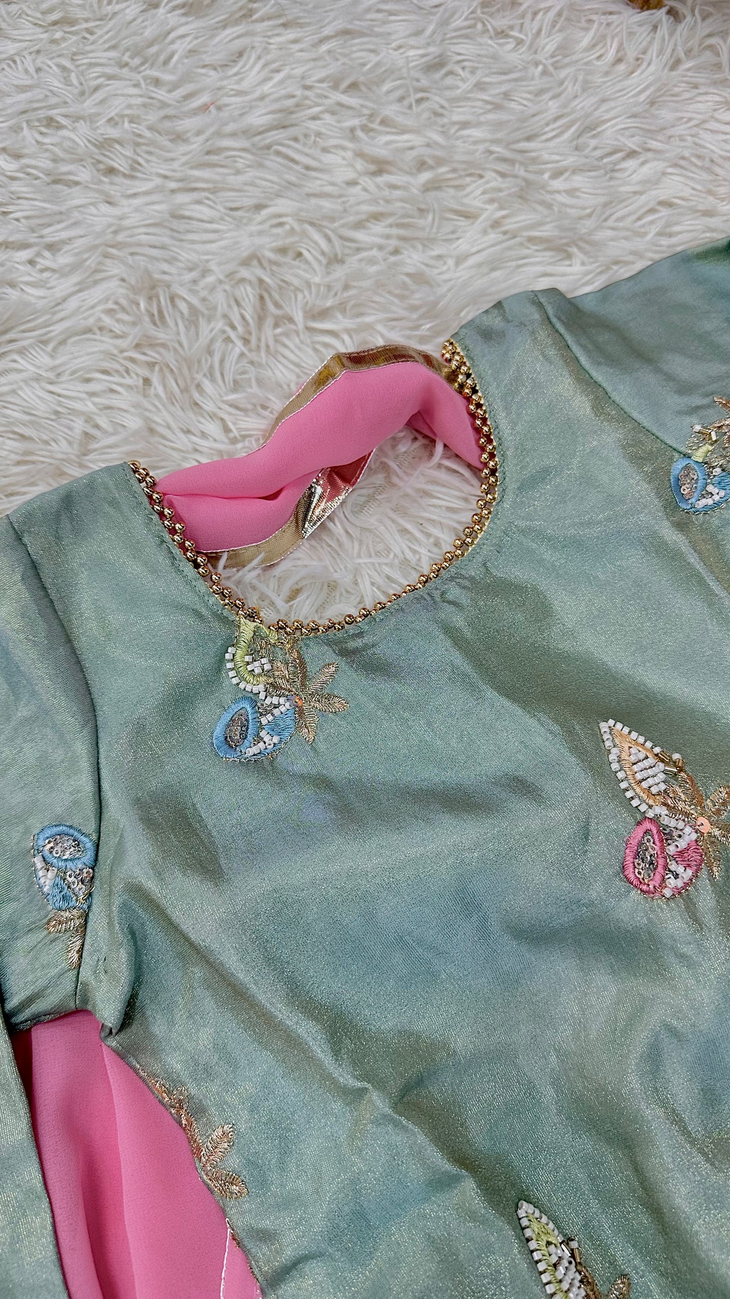 Mint green elephant suit