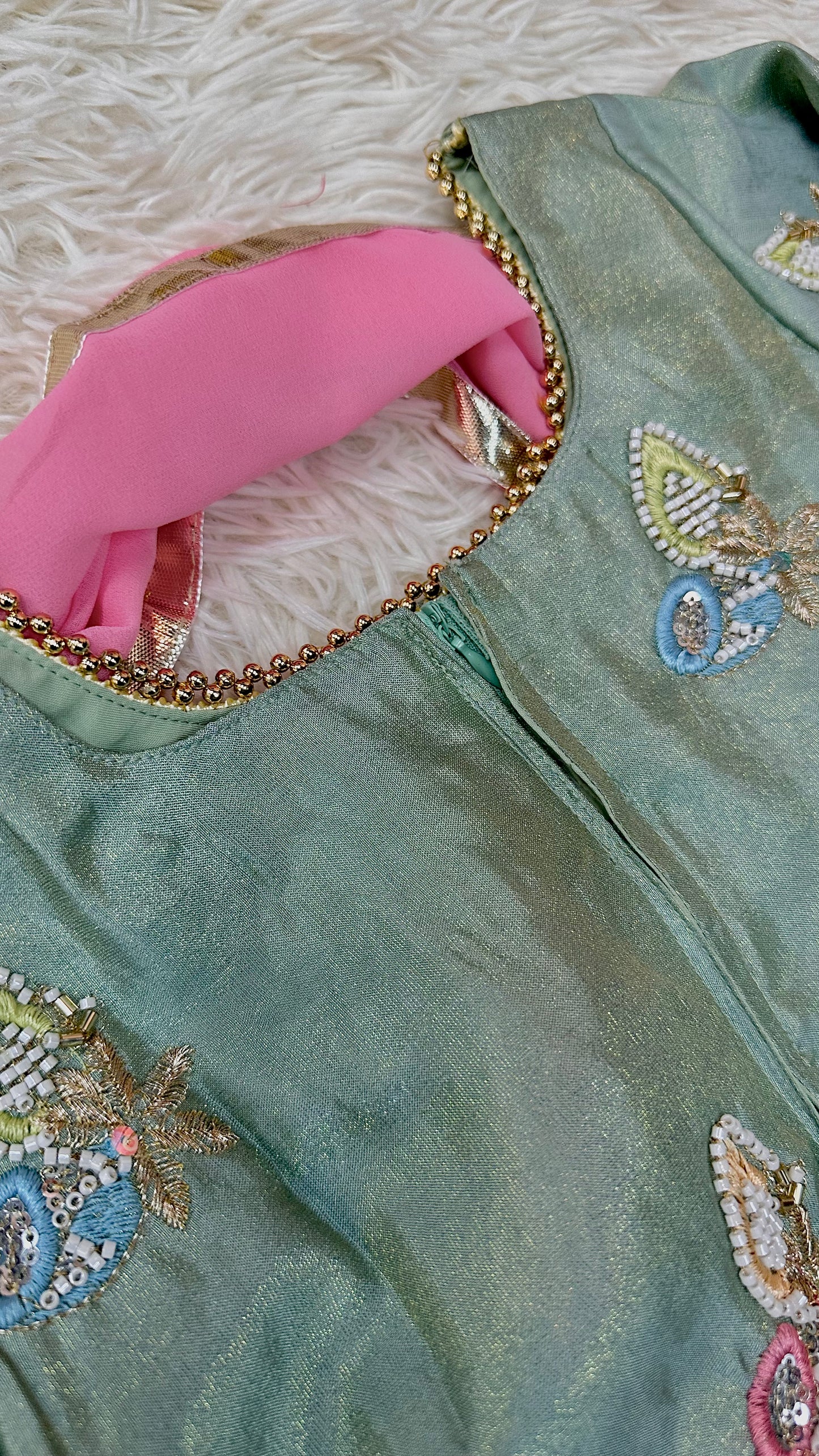 Mint green elephant suit