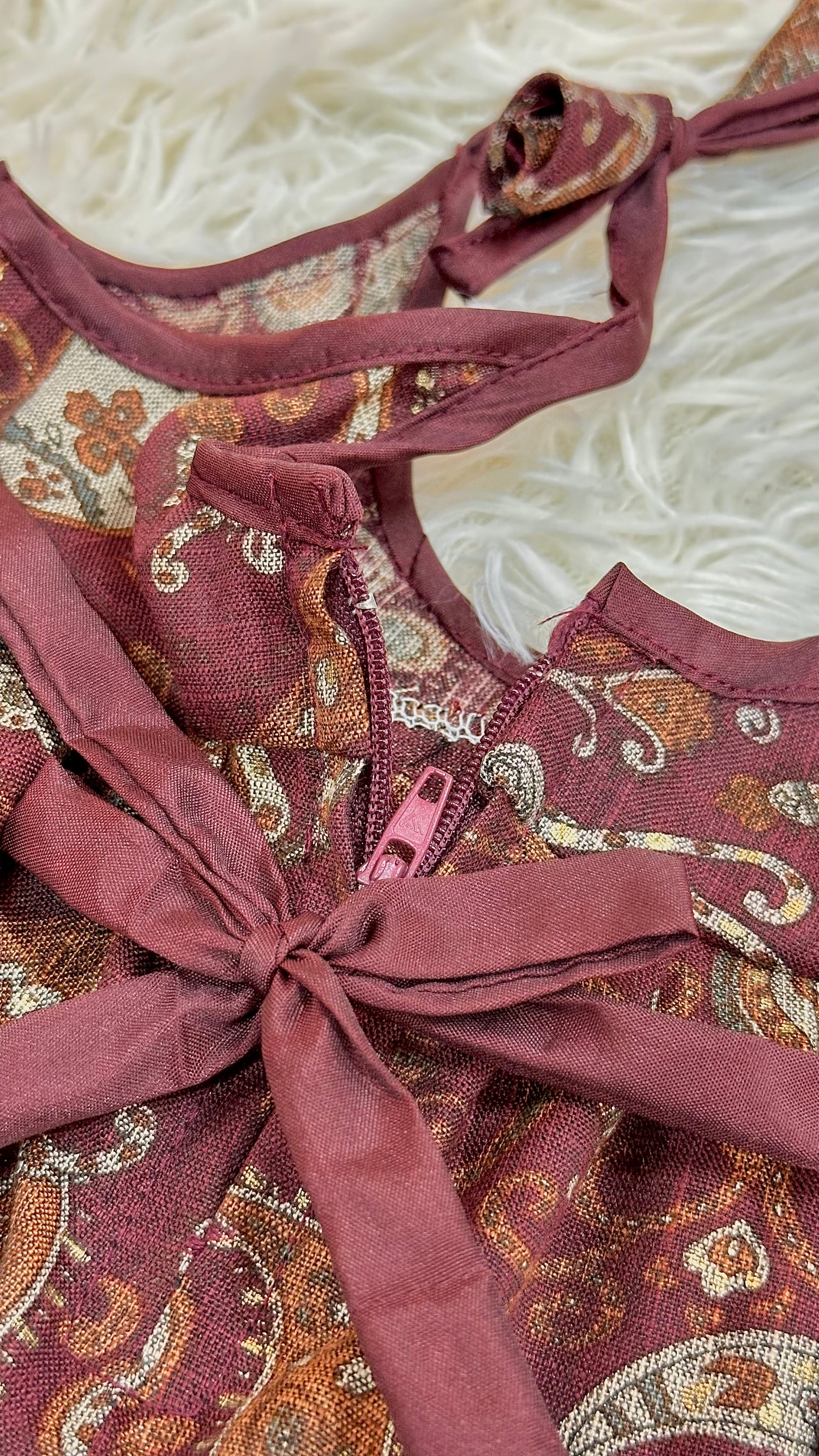 Maroon printed gharara